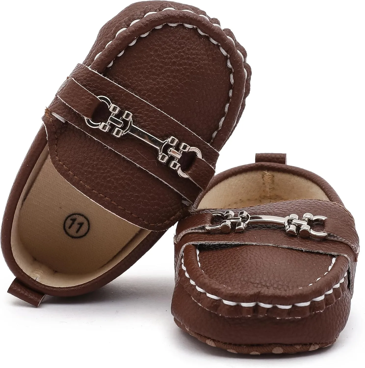 Infant Boys and Girls Oxford Shoes PU Leather Loafers Dress Shoes are Suitable for Crawling, Wedding Dress, Birthday Parties and Any Occasion
