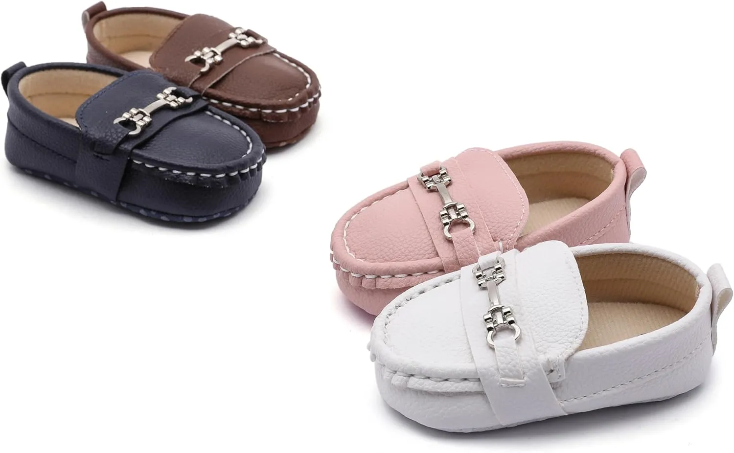 Infant Boys and Girls Oxford Shoes PU Leather Loafers Dress Shoes are Suitable for Crawling, Wedding Dress, Birthday Parties and Any Occasion