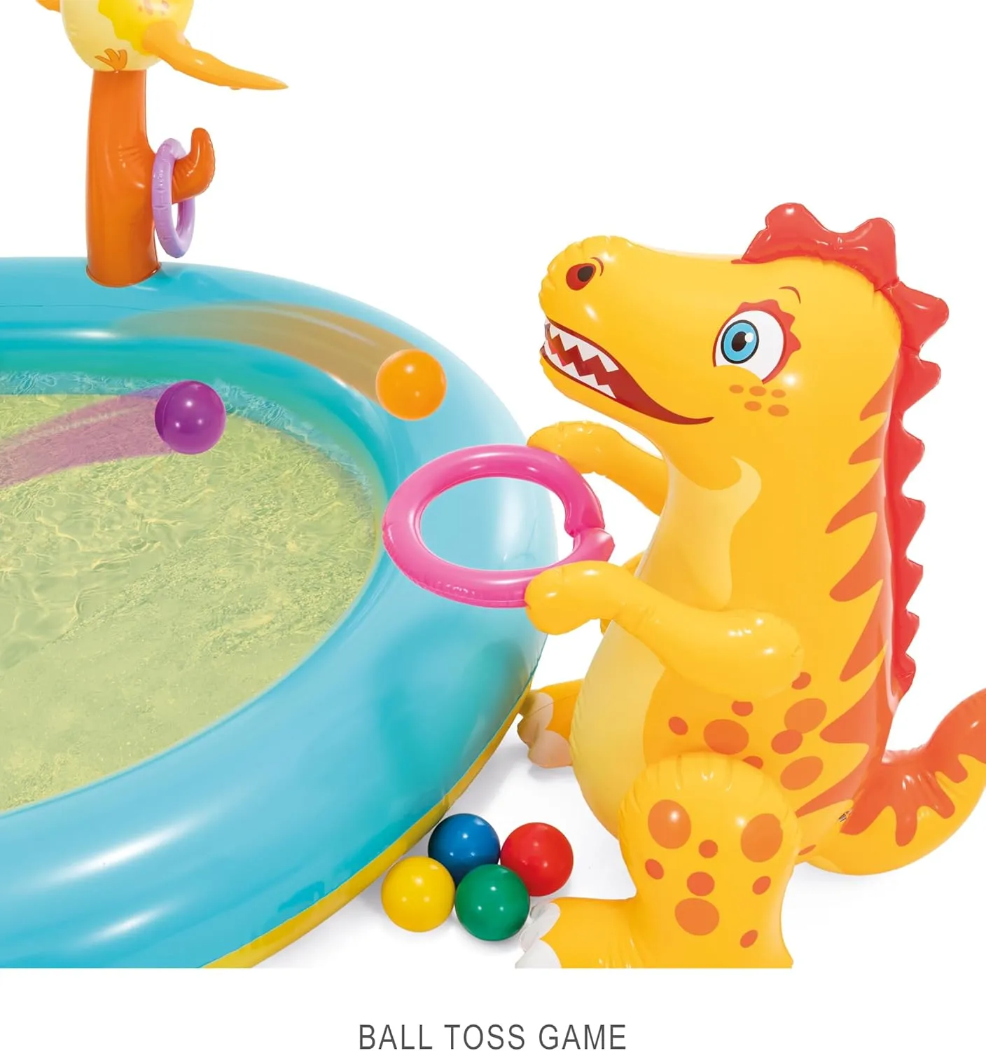 Intex 11' x 7.5' x 44" Dinoland Play Center Kiddie Inflatable Outdoor Swimming Pool