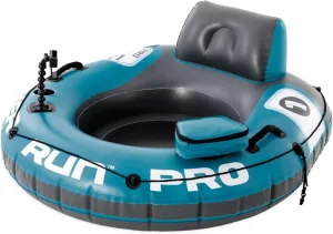 INTEX 56843EP River Run 1 Pro Inflatable Floating Lounge: GoPro/Phone Mount – Built-in Cup Holder and Storage Compartment – Durable Grab Handles – Easy-to-Use Connectors – 220lb Weight Capacity