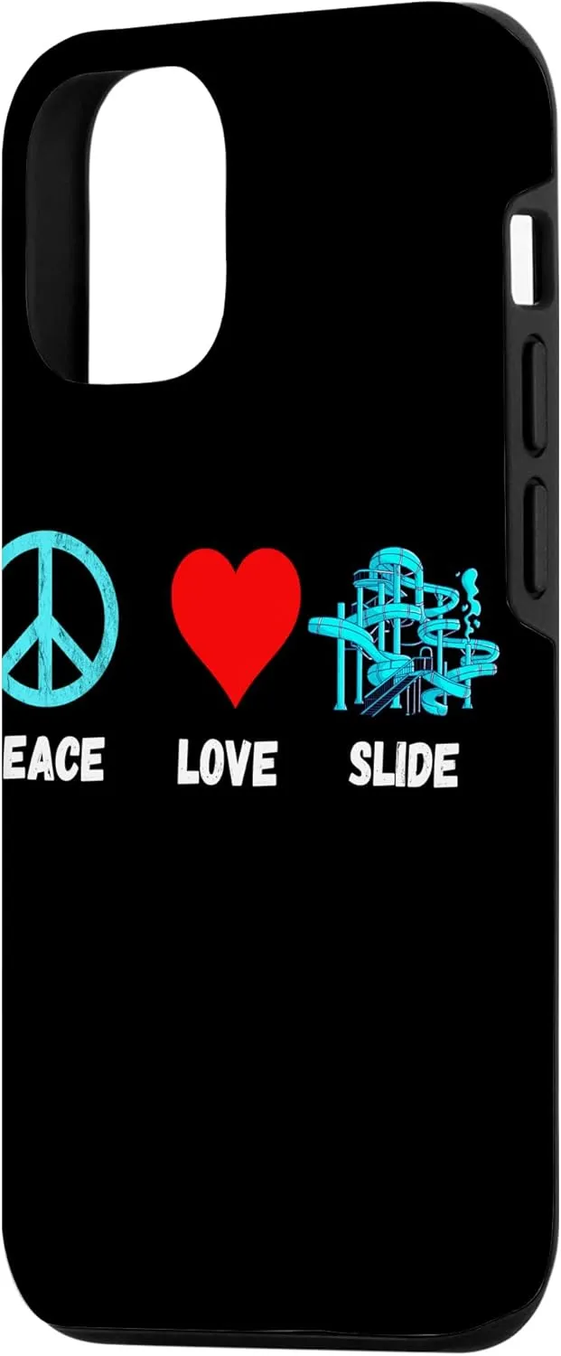 iPhone 12/12 Pro Waterslides Love Peace Slide Amusement Water Slide Lover Case