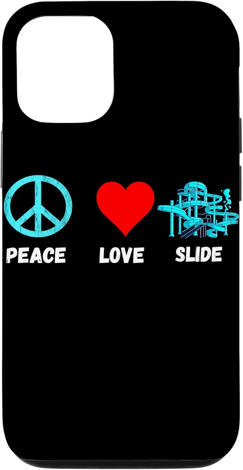 iPhone 12/12 Pro Waterslides Love Peace Slide Amusement Water Slide Lover Case