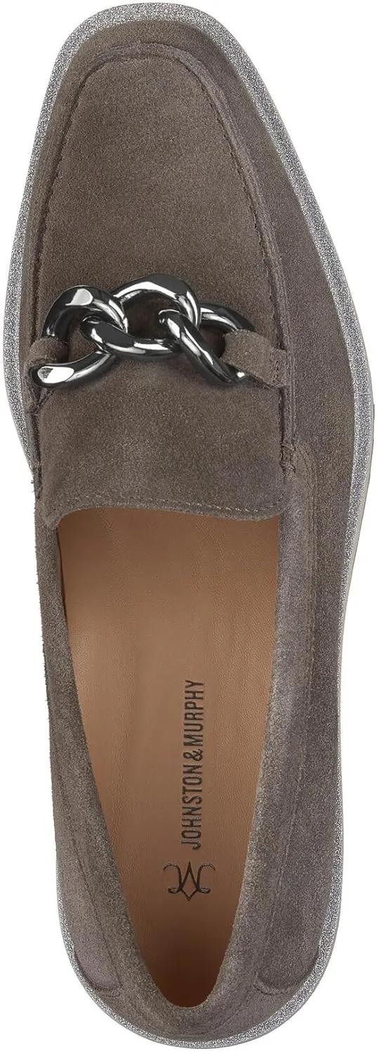 Johnston & Murphy Gracelyn Chain Loafer for Women – 1.75” Platform Loafers, Womens Business Shoes