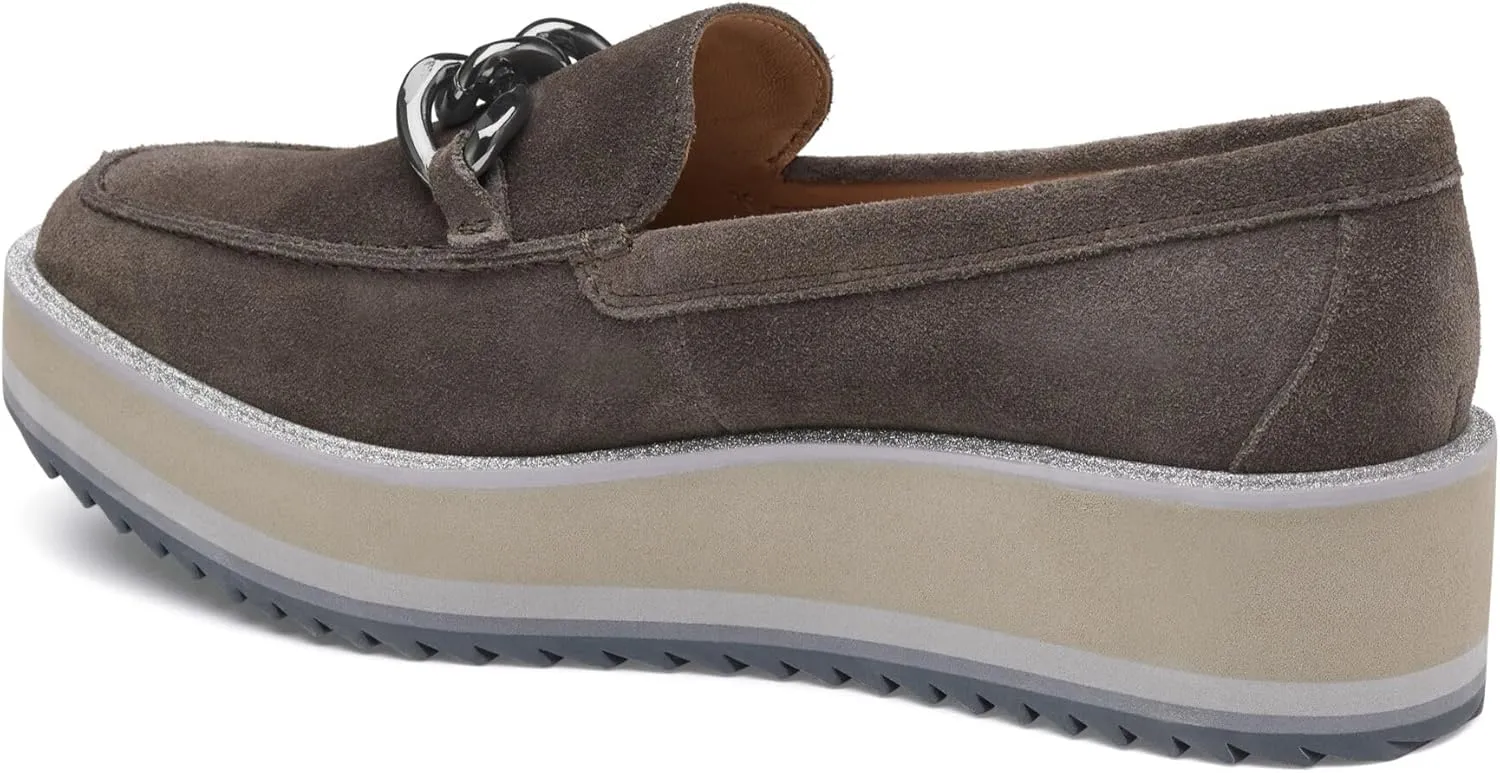 Johnston & Murphy Gracelyn Chain Loafer for Women – 1.75” Platform Loafers, Womens Business Shoes