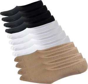 JORMATT Mens Truly No Show Socks With Non Slip Grips,Women Cotton Low Cut Socks for Loafer Sneakers Boat Shoes