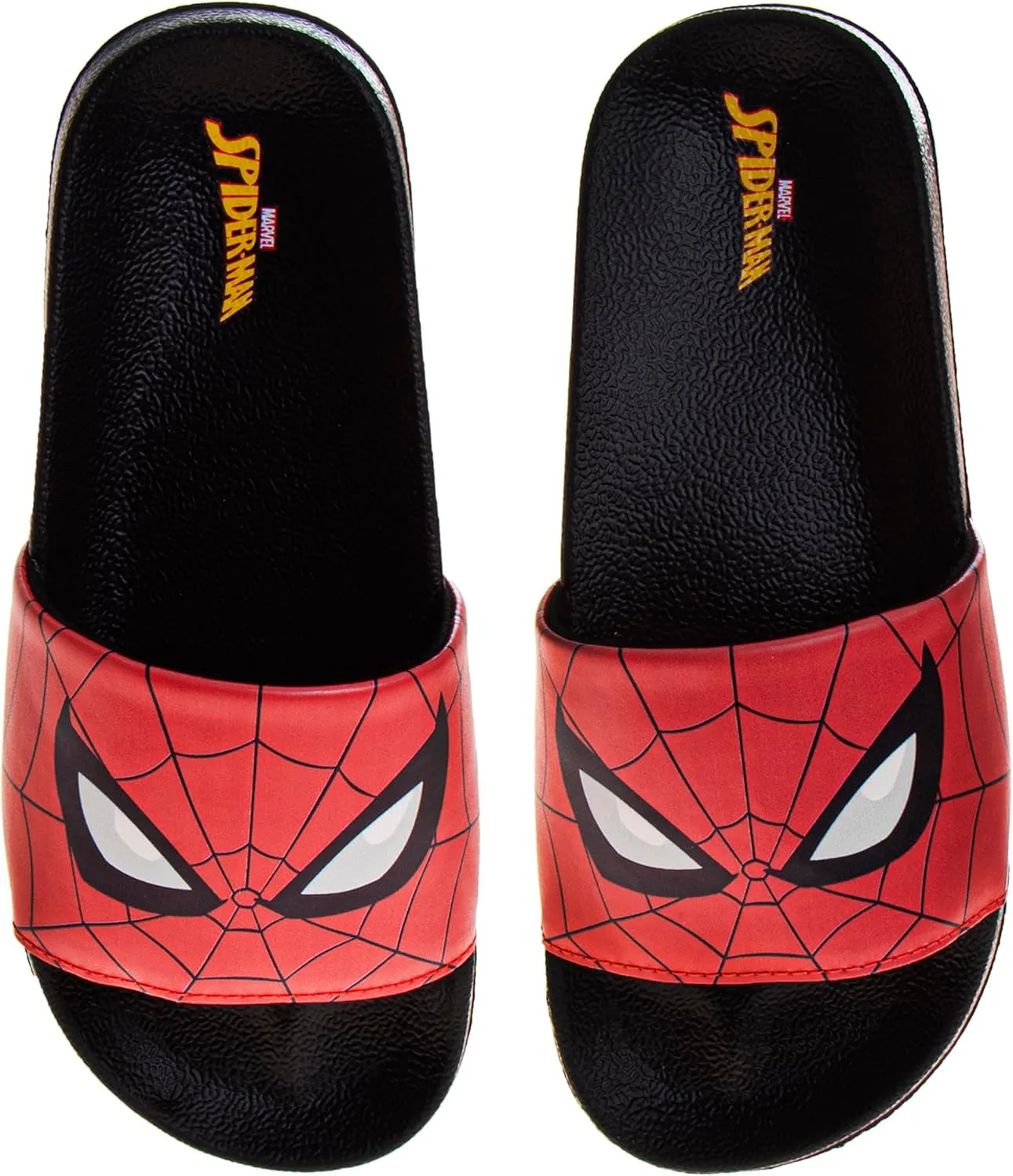 Josmo Marvels Avengers Spiderman Slide Boys SlipOn - Kids Spidey Sandals Beach Summer Slippers Water Shoes (size 11-1 little kid / 2-3 big kid)