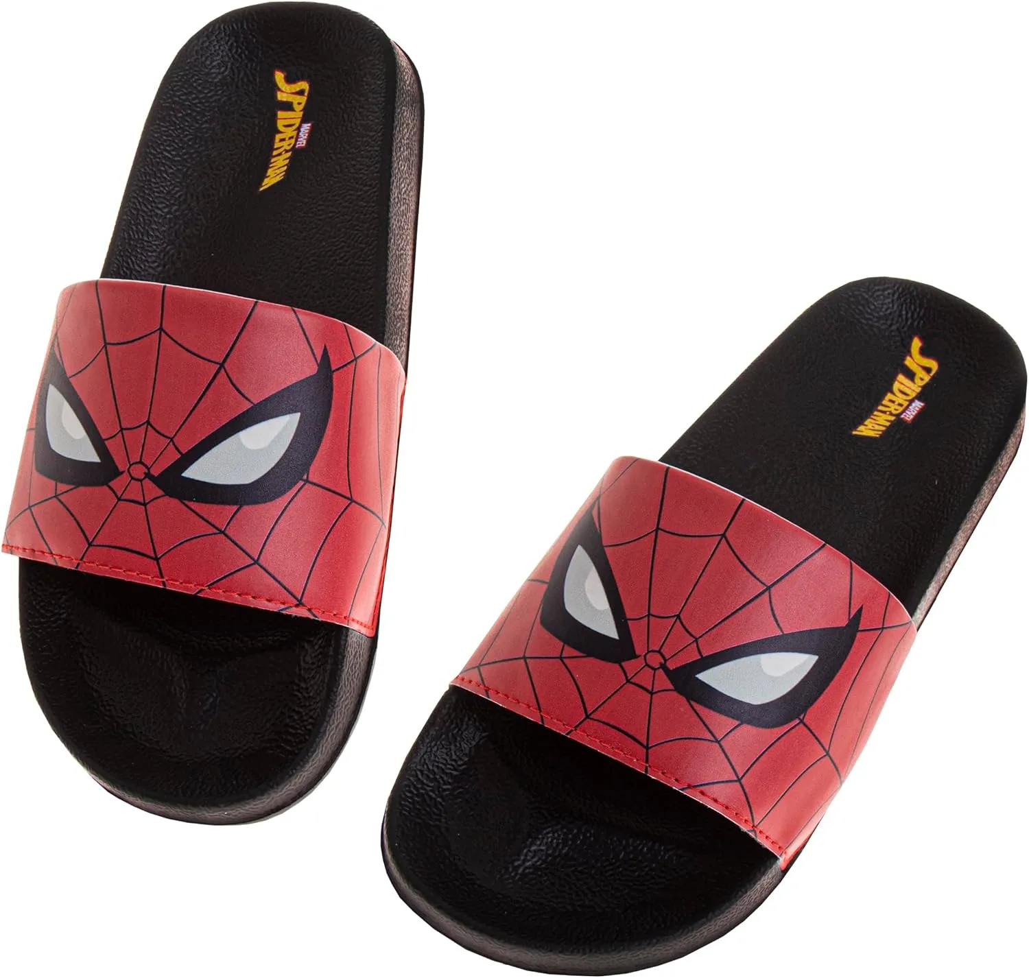 Josmo Marvels Avengers Spiderman Slide Boys SlipOn - Kids Spidey Sandals Beach Summer Slippers Water Shoes (size 11-1 little kid / 2-3 big kid)