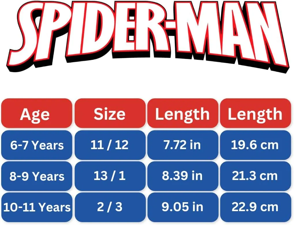 Josmo Marvels Avengers Spiderman Slide Boys SlipOn - Kids Spidey Sandals Beach Summer Slippers Water Shoes (size 11-1 little kid / 2-3 big kid)