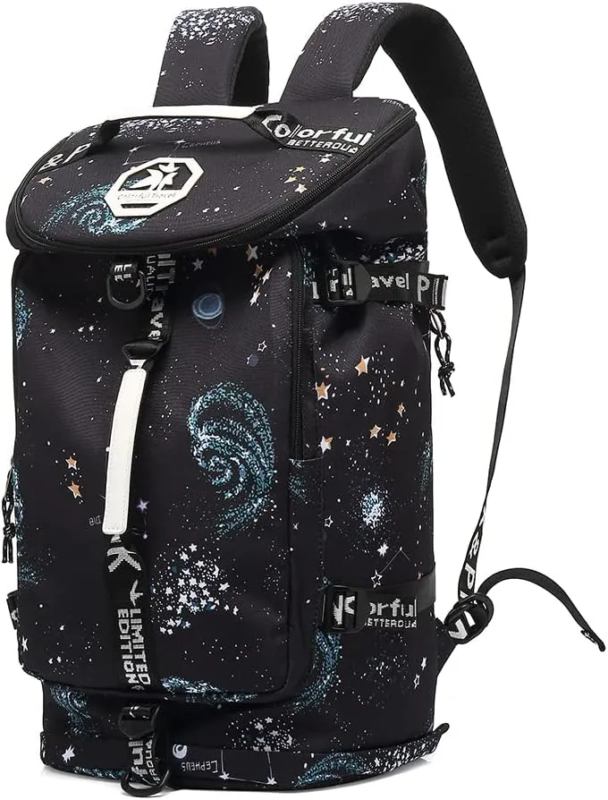 Kalesi Cool Gym Duffle Bag Backpack 4-Way Waterproof with Shoes Compartment for travel Sport Hiking laptop Lightweight