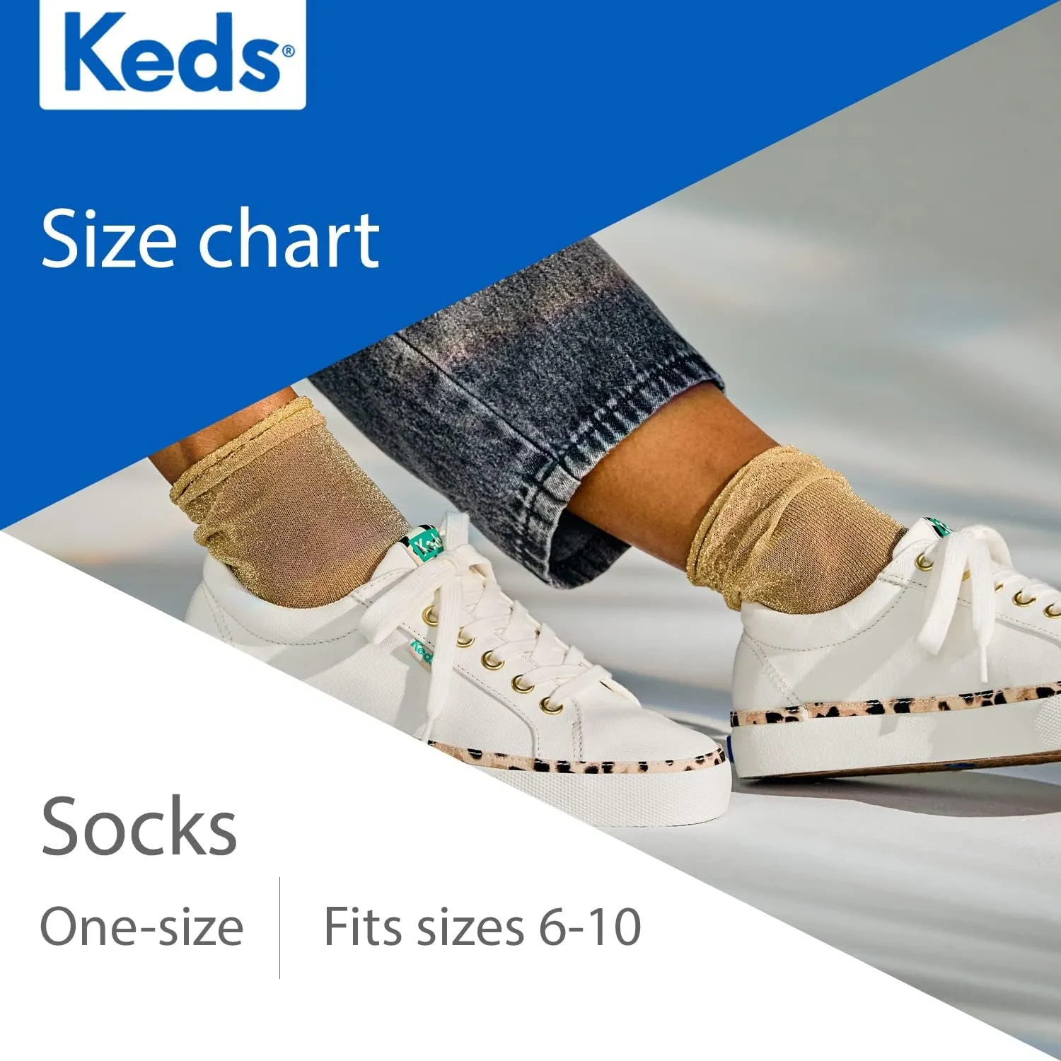 Keds Womens Invisible No Show Sock Liners With Non Slip Silicone Grip