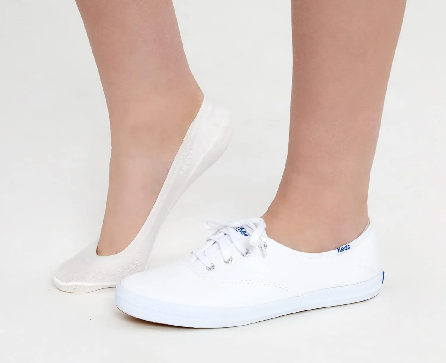 Keds Womens Invisible No Show Sock Liners With Non Slip Silicone Grip