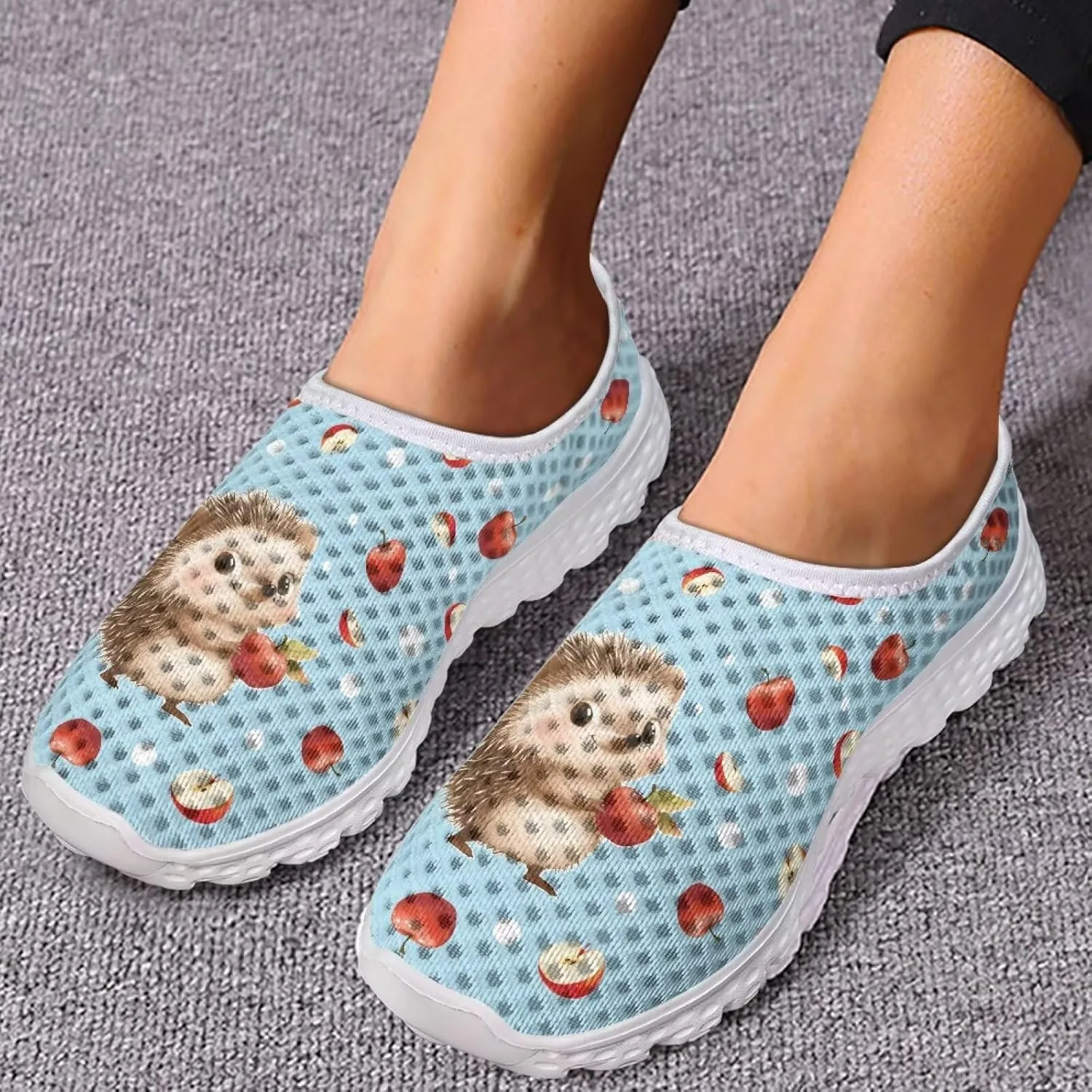 KEIAHUAN Trail Running Shoes Women Lightweight Fashion Casual Mesh Sneakers Flats