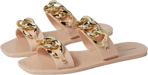 Kenneth Cole Women's Naveen Chain Jelly Flatform Slide Sandal Flat