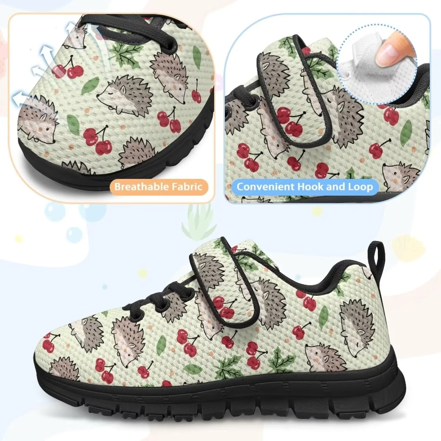 Kids Boys Girls Mesh Sneakers Anti Slip Animal Print Running Walking Shoes for Outdoor