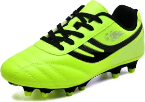 Kids Soccer Cleats Firm Ground Outdoor Soccer Shoes for Boys Girls