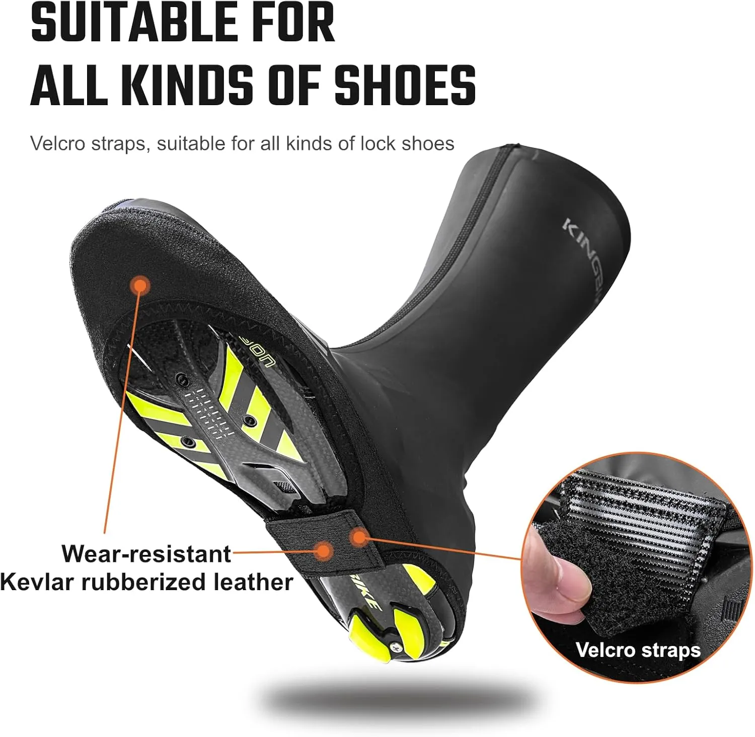KINGBIKE Cycling Shoe Covers Overshoes Mountain/Road Bike Shoe Covers for Lock Shoes Protection Men Women