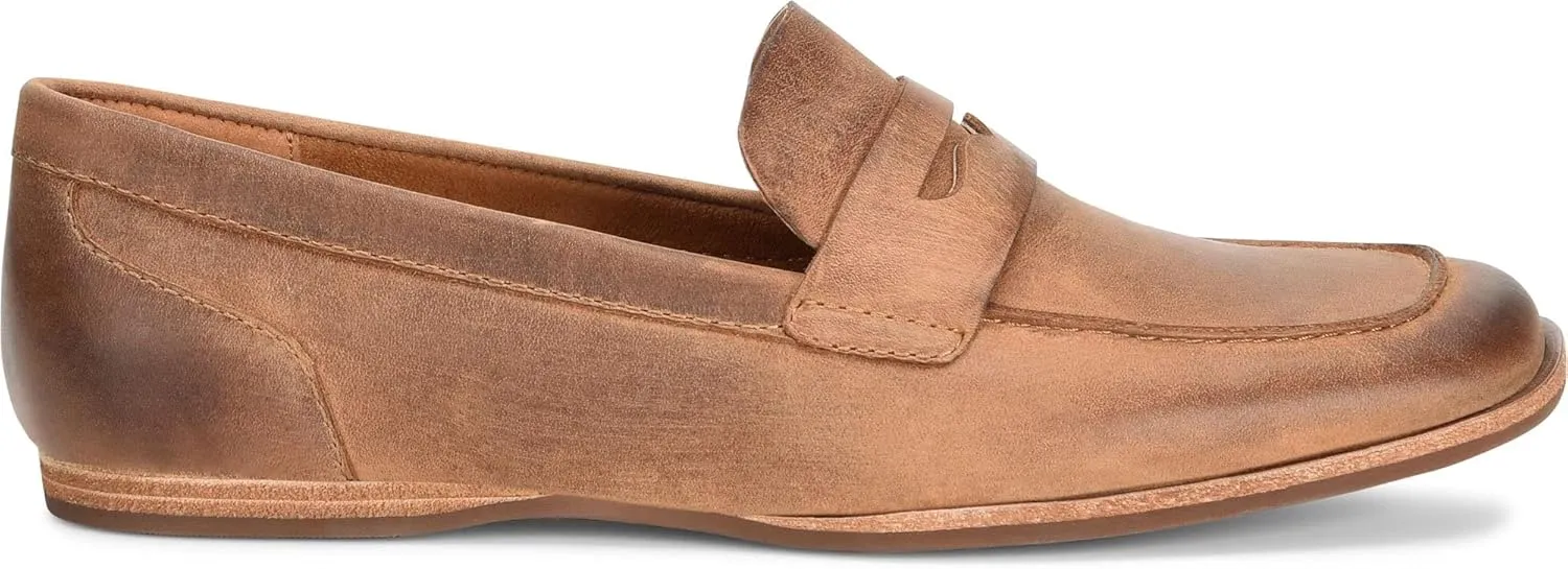 KORK-EASE Pisa Women's Leather Penny Loafer - Classic Icon Redesigned with Modern Square Toe and Premium Comfort