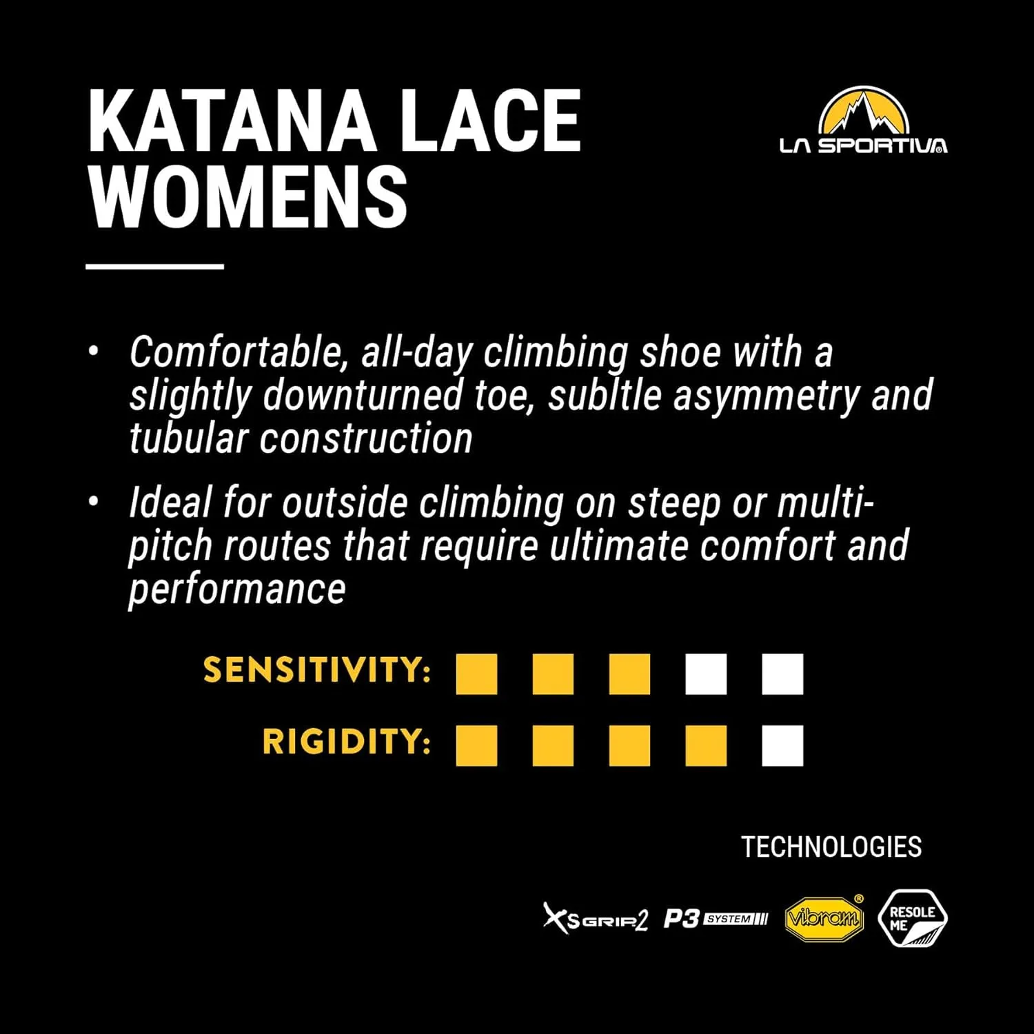 La Sportiva Womens Katana Lace Rock Climbing Shoes