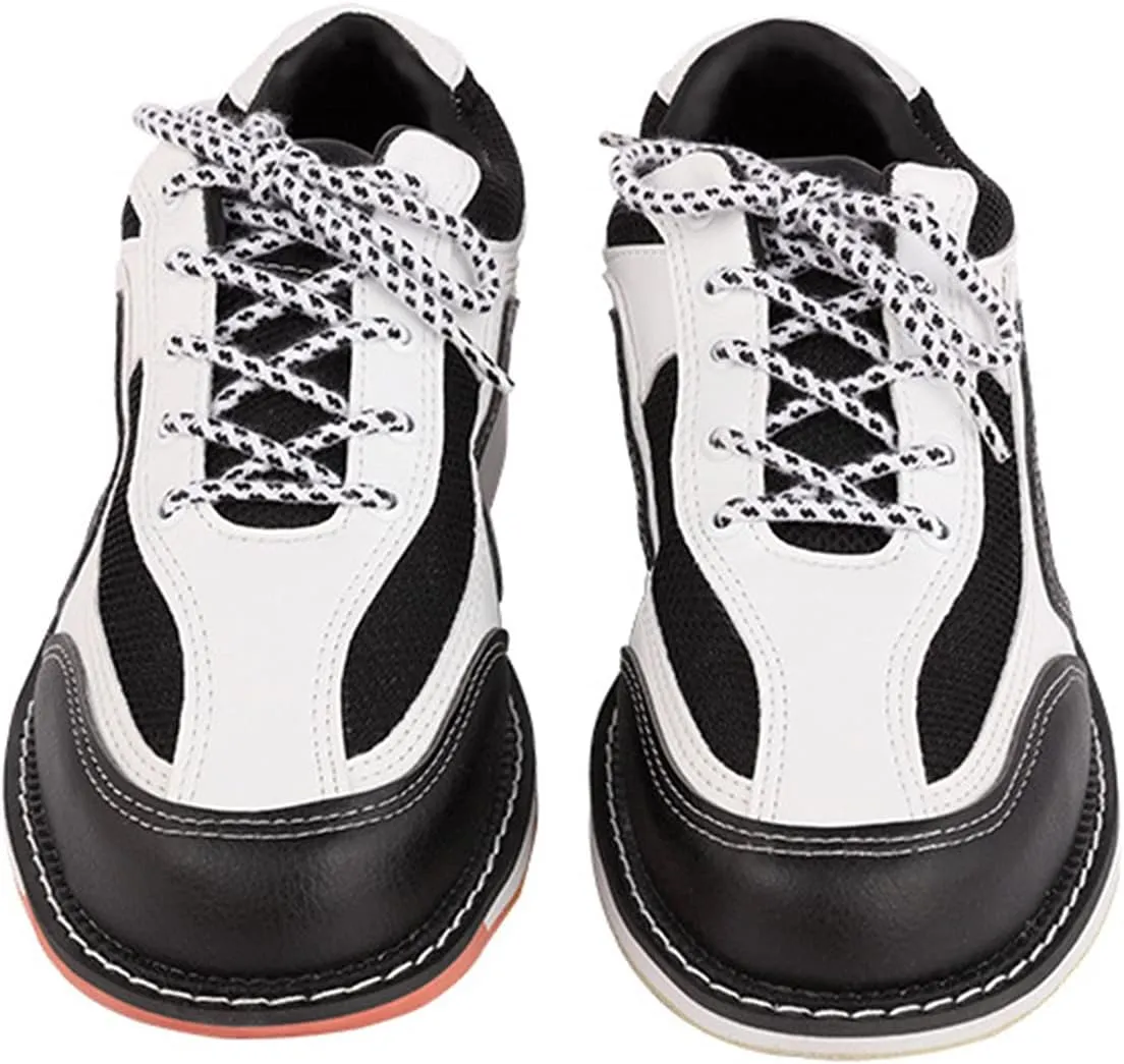 Ladies Bowling Shoes, Women's Bowling Sport Trainers Leather Lawn Bowls Shoes with Sliding Soles