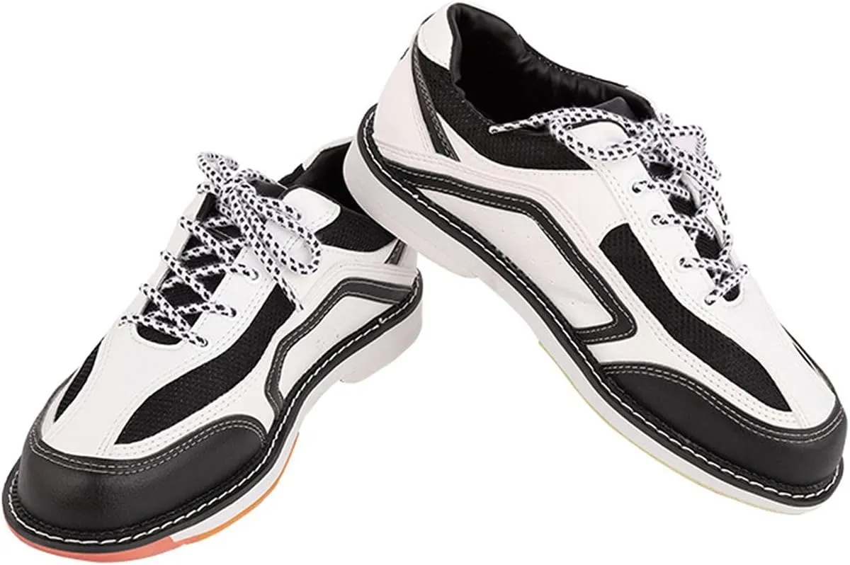 Ladies Bowling Shoes, Women's Bowling Sport Trainers Leather Lawn Bowls Shoes with Sliding Soles