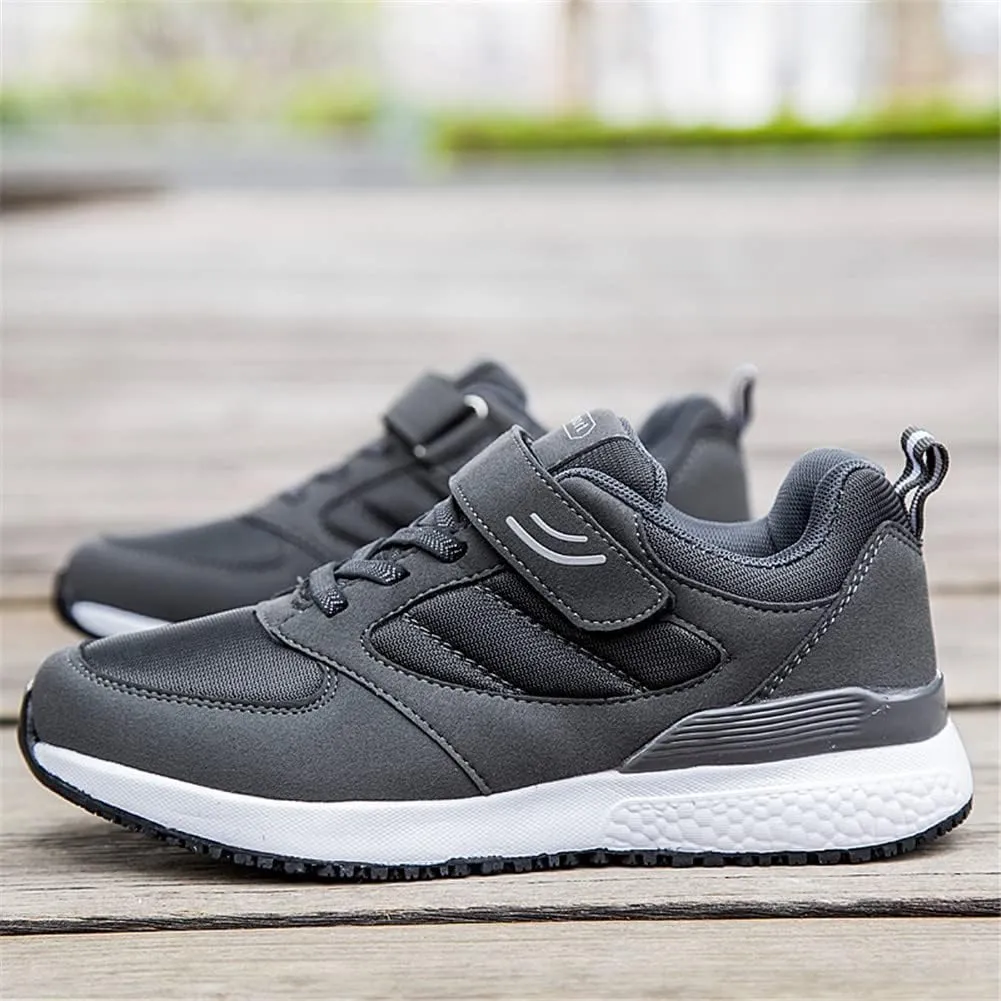 LEADER SHOW Men's Casual Elderly Safety Walking Shoes Light Weight Strap Comfort Sneakers