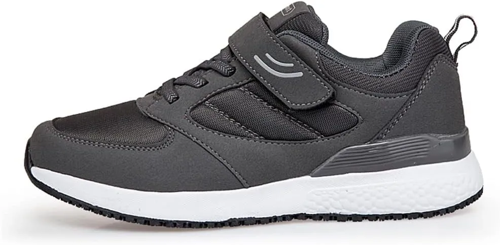 LEADER SHOW Men's Casual Elderly Safety Walking Shoes Light Weight Strap Comfort Sneakers