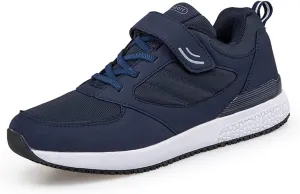 LEADER SHOW Men's Casual Elderly Safety Walking Shoes Light Weight Strap Comfort Sneakers