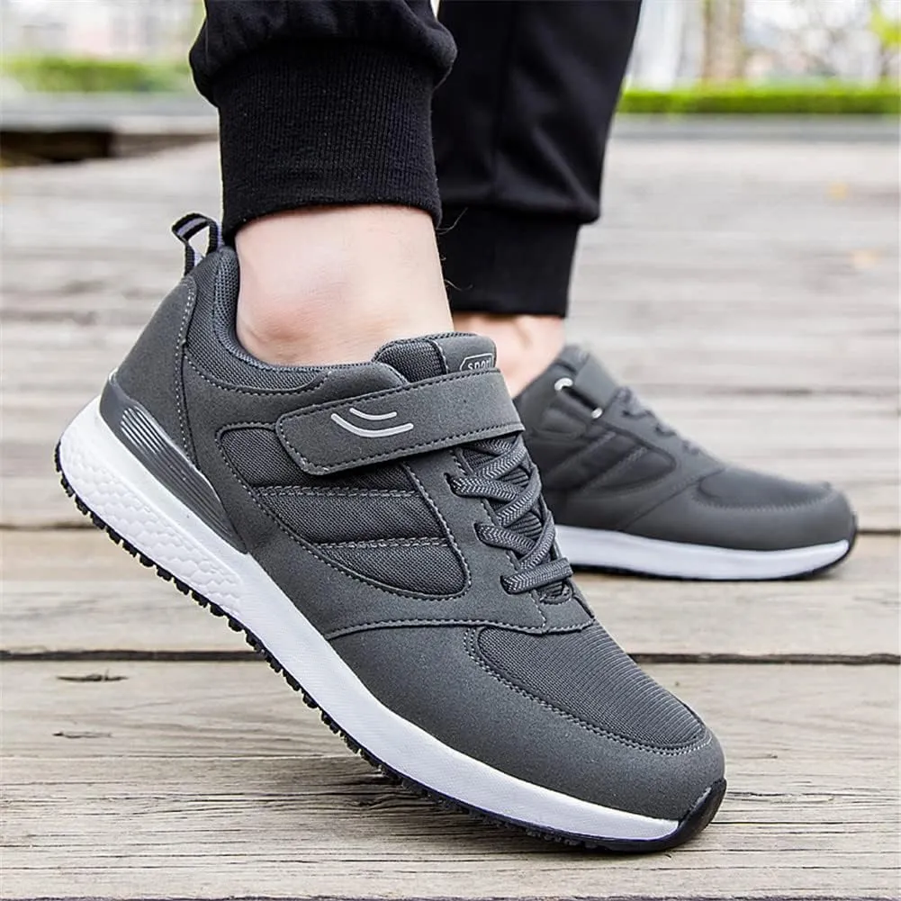 LEADER SHOW Men's Casual Elderly Safety Walking Shoes Light Weight Strap Comfort Sneakers