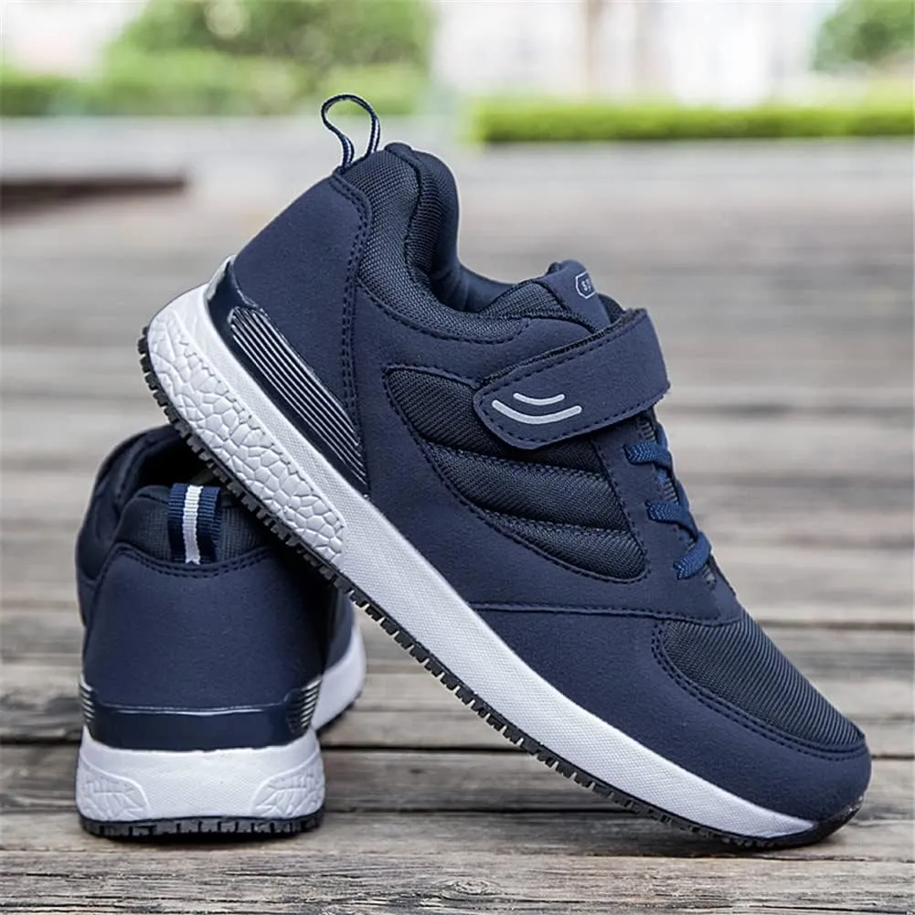 LEADER SHOW Men's Casual Elderly Safety Walking Shoes Light Weight Strap Comfort Sneakers