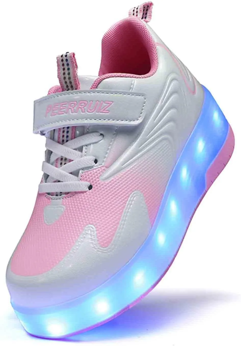 LED Light Up Kids Roller Skate Shoes with 2 Wheels,USB Rechargeable Rallar Shoe Sneakers for Boys Girls Birthday Thanksgiving Christmas Day