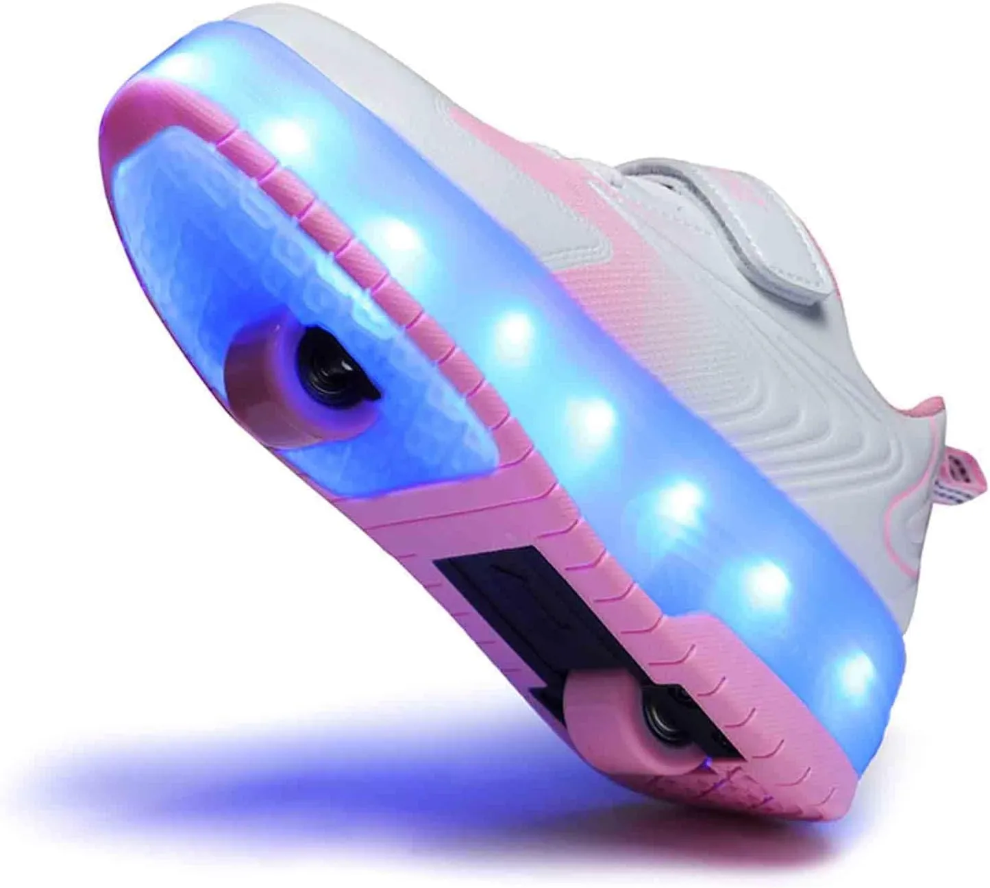 LED Light Up Kids Roller Skate Shoes with 2 Wheels,USB Rechargeable Rallar Shoe Sneakers for Boys Girls Birthday Thanksgiving Christmas Day
