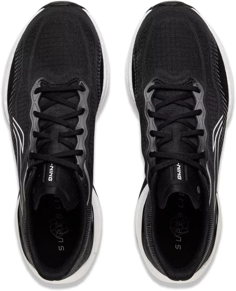 LI-NING Super Light 22 Women Running Shoes Reflective Boom Fiber High Rebound Light Weight Cushioning Sport Shoes ARBV002
