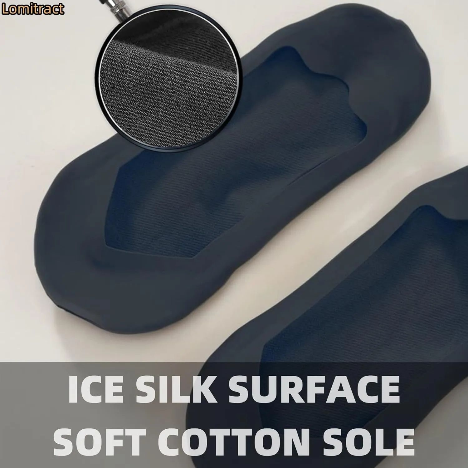 Lomitract Thin Ultra Low Socks (Women 5-12), Made of Ice Silk Surface on the Surface & Cotton on the Bottom