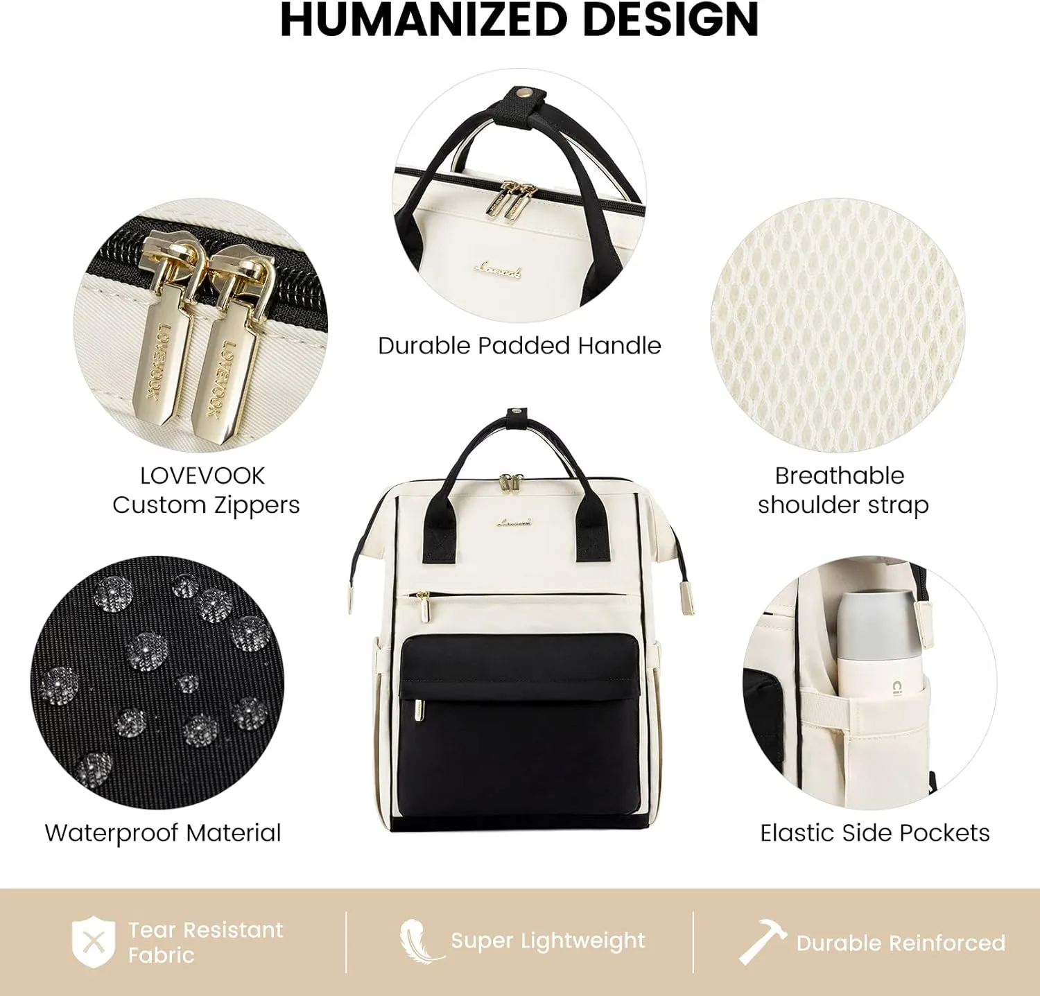 LOVEVOOK Laptop Backpack Purse for Women Waterproof Teacher Nurse Bag, 17.3 Inch Work Laptop Bag with USB Port, Business Travel Computer Backpack