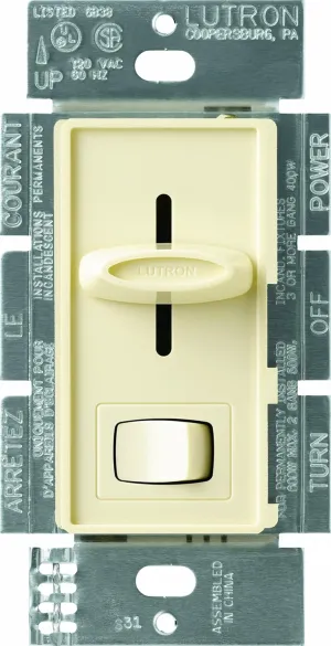Lutron Skylark Dimmer Switch, Magnetic Low-Voltage 450-Watt/600 VA, Single-Pole/3-Way, SLV-603P-AL, Almond