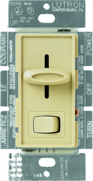 Lutron Skylark Preset Dimmer, 1000-Watt Incandescent, Single-Pole/3 Way, S-103P-IV, Ivory