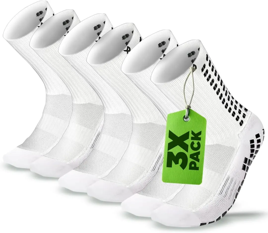 Lux Dual Grip Socks - Soccer Grip Socks for Men and Women. GripArray Performance & Comfort