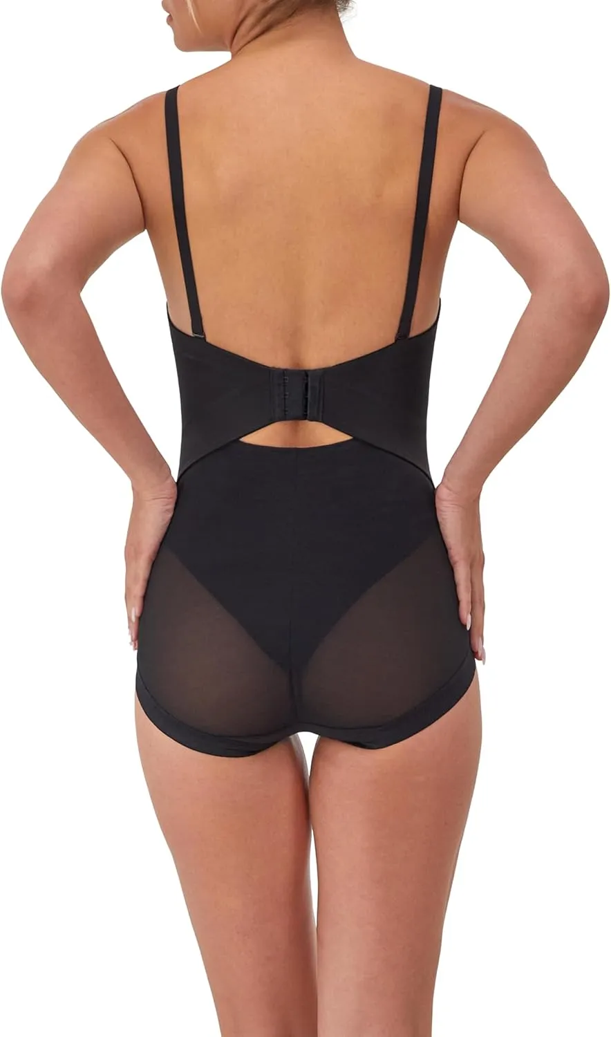 Maidenform Women's Shapewear Tummy Control Bodysuit, Built-In Bra Convertible to Strapless, Ultra Firm Shapewear Bodysuit