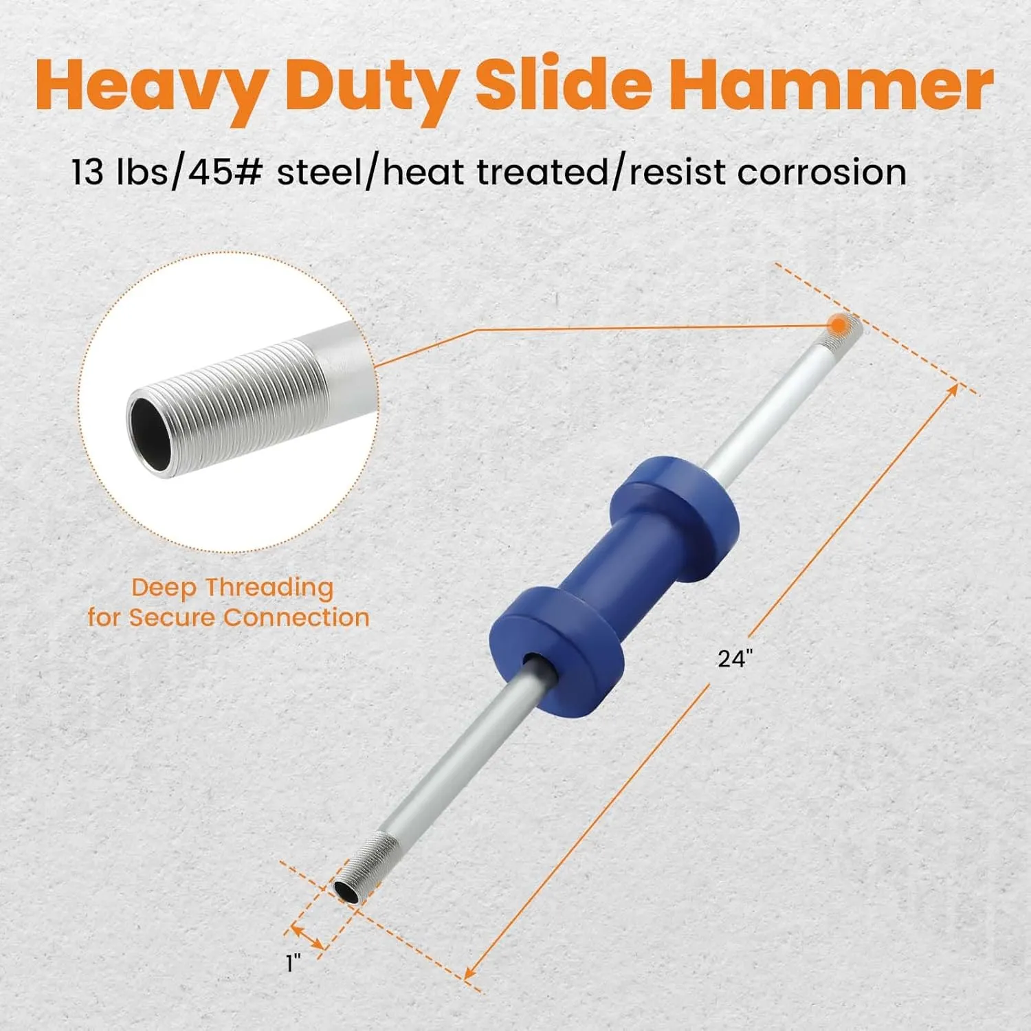maXpeedingrods 13LBS Dent Puller Slide Hammer Car Dent Removal Tool Kit, Heavy Duty Auto Body Dent Repair Tool Kit, Automotive Dent Remover, 18 Pieces Slide Hammer Puller Set, Blue