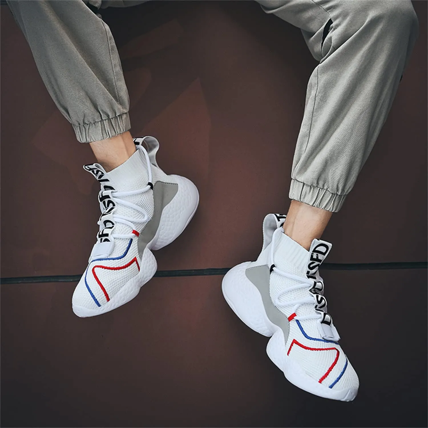 MDPCX Couple Shoes High top Men's Socks Shoes Running Light Breathable Casual Women's Sports Shoes Fashion Sports Shoes Climbing Shoes