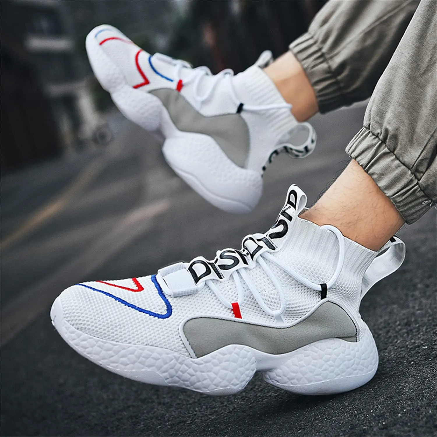 MDPCX Couple Shoes High top Men's Socks Shoes Running Light Breathable Casual Women's Sports Shoes Fashion Sports Shoes Climbing Shoes