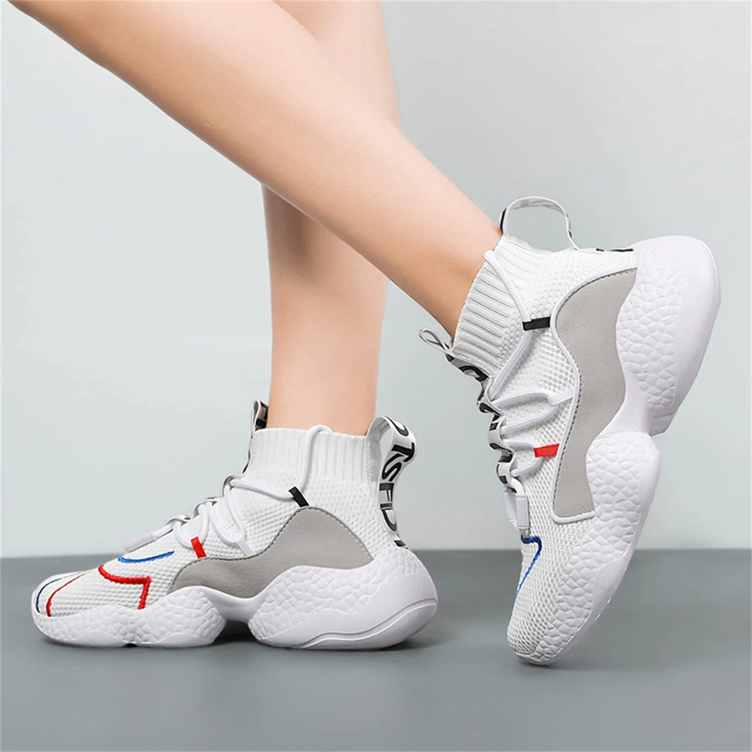 MDPCX Couple Shoes High top Men's Socks Shoes Running Light Breathable Casual Women's Sports Shoes Fashion Sports Shoes Climbing Shoes