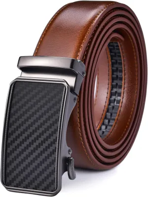 Men Belts Leather Male Slide Ratchet Work Dress Strap w Interchangeable Buckle Beltox
