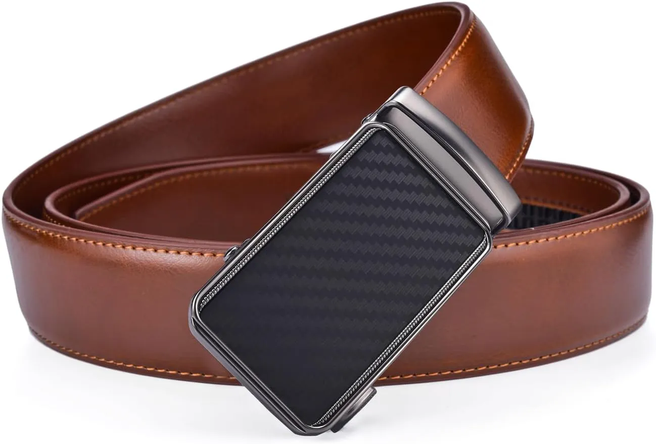 Men Belts Leather Male Slide Ratchet Work Dress Strap w Interchangeable Buckle Beltox