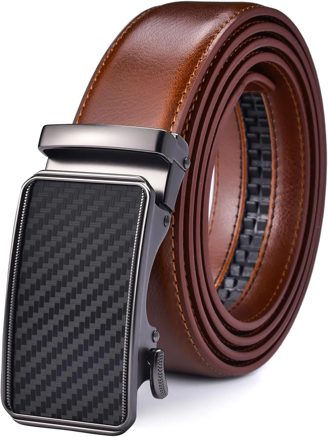 Men Belts Leather Male Slide Ratchet Work Dress Strap w Interchangeable Buckle Beltox