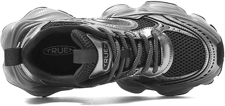 Men's Chunky Retro Dad Shoes Spring Mesh Upper Thick Sole Comfortable Cushioned Lace-Up Sneakers for Men Vintage Inspired Street Fashion Urban Casual Wear Daily Outfit Essential Youth Trendy Footwear
