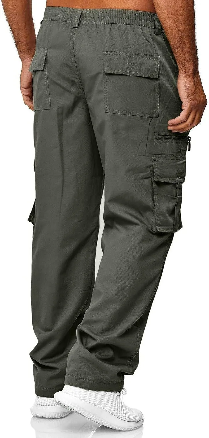 Men's Jogging Pants Casual Camouflage Jogger Gym Sports Sweatpant Loose Fit Elastic Waist Pull On Pant