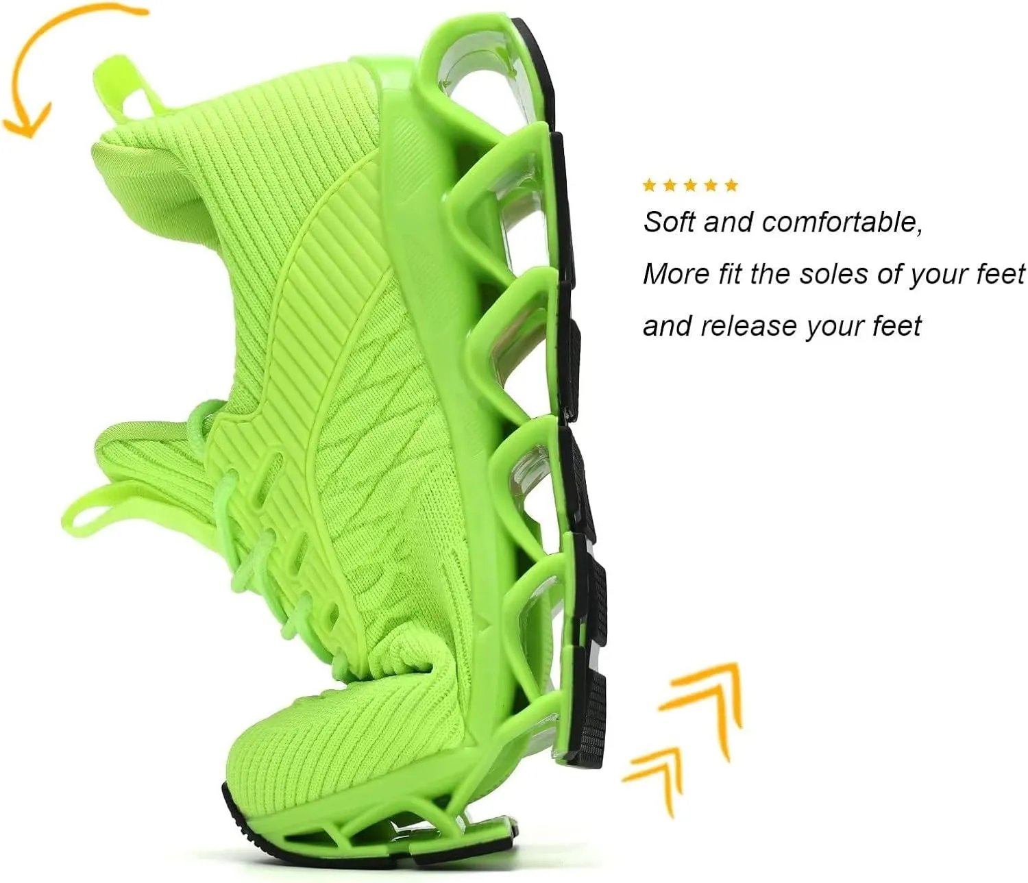 Mens Slip-ins Running Shoes Blade Tennis Walking Sneakers Comfortable Fashion Non Slip Work Sport Shoes Gym Trainers