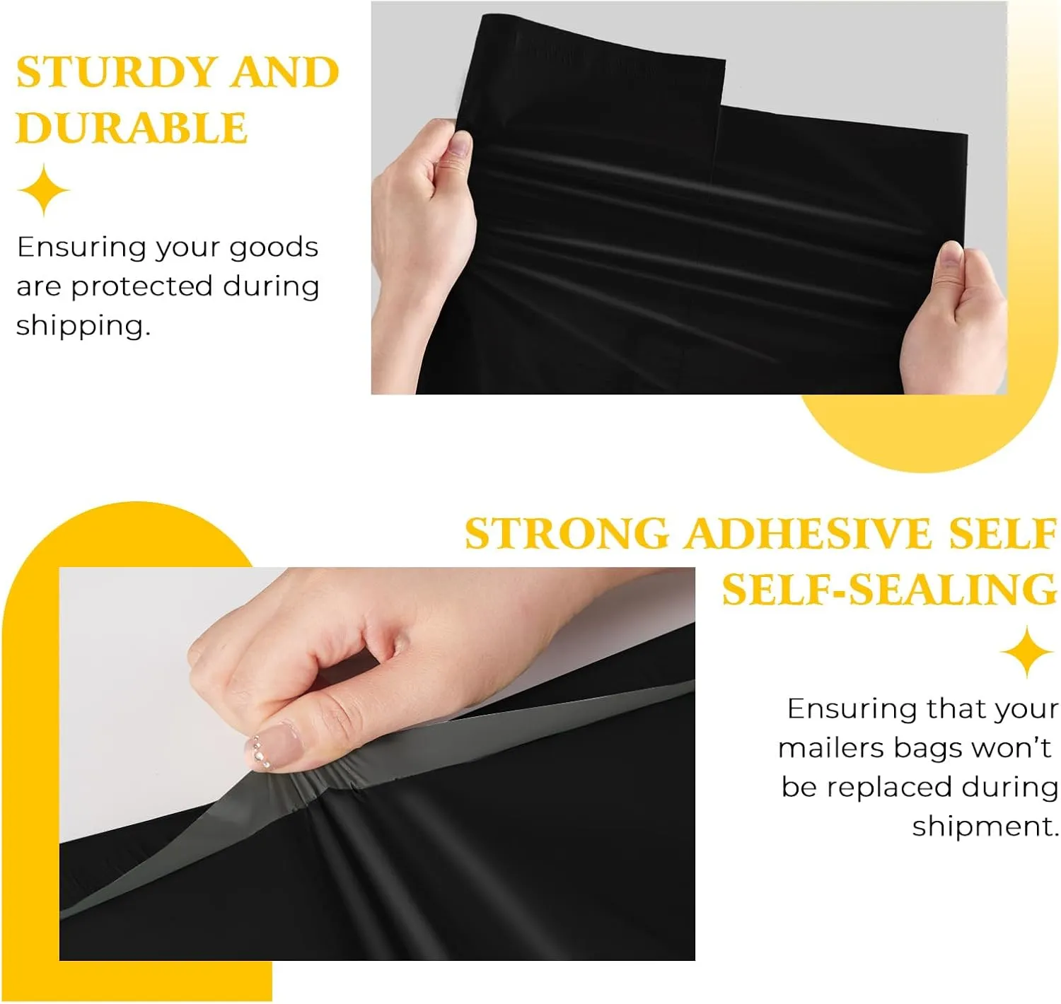 Metronic Large Poly Mailers 17.7x22” Bulk Large Shipping Bags for Clothes,Strong Self Adhesive Shipping Envelopes for Small Business,Waterproof Mailing Envelopes for Packaging (Black, 17.7x22 25pcs)