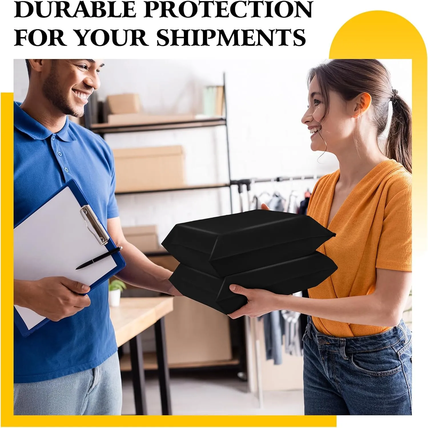 Metronic Large Poly Mailers 17.7x22” Bulk Large Shipping Bags for Clothes,Strong Self Adhesive Shipping Envelopes for Small Business,Waterproof Mailing Envelopes for Packaging (Black, 17.7x22 25pcs)